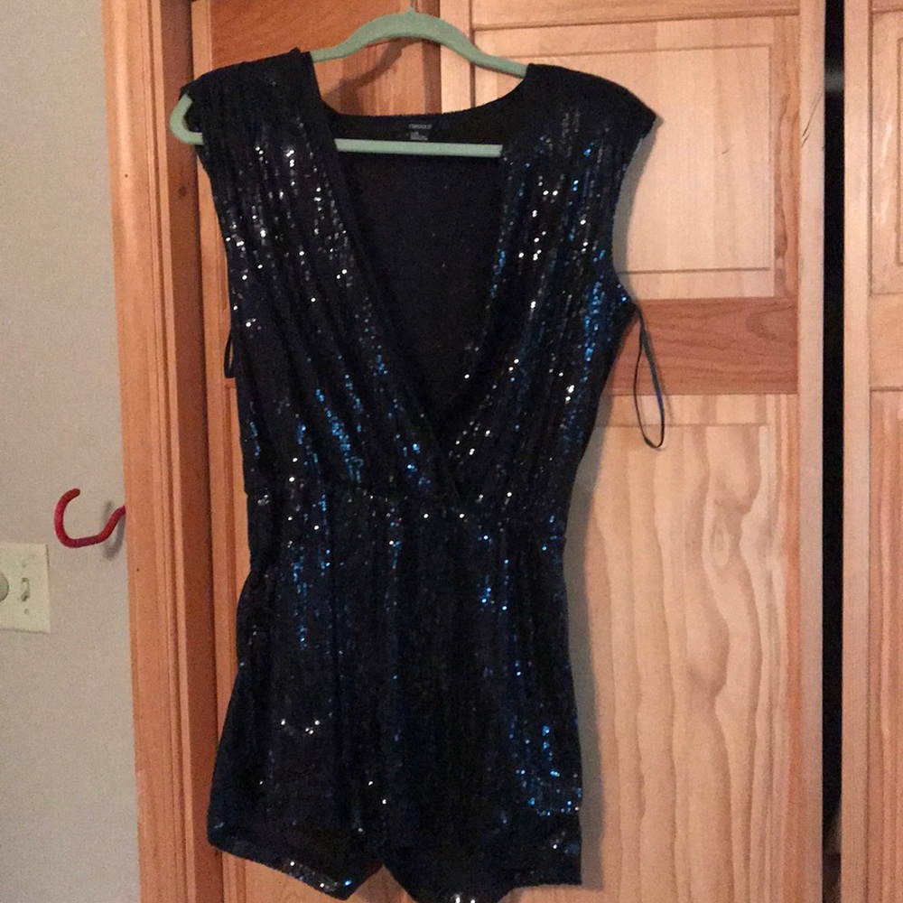 Black Sequin Romper